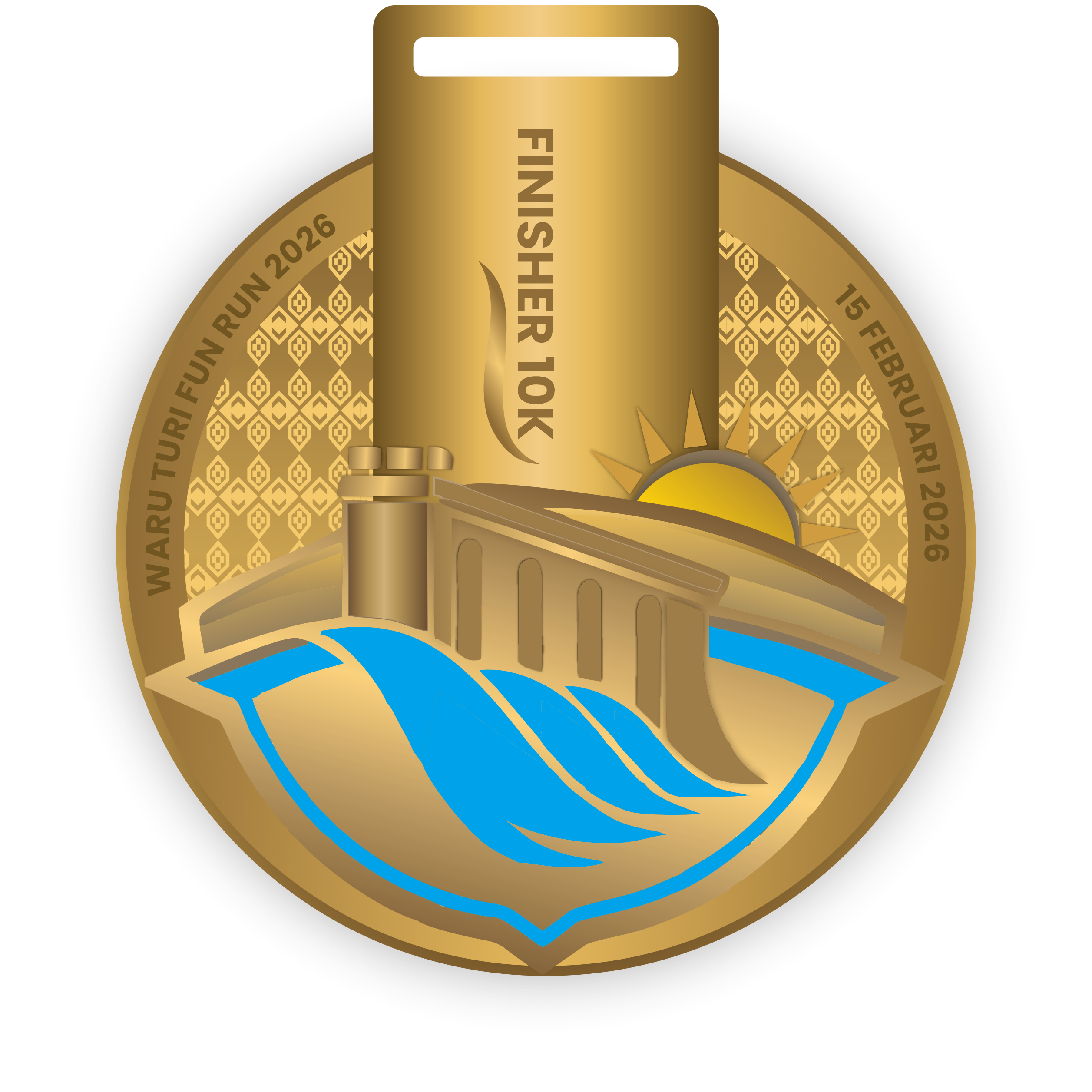 Detail Medali Waru Turi Fun Run 2026